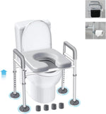 SILLA Y ELEVADOR DE INODORO CON BRZOS CON ALTURA AJUSTABLE