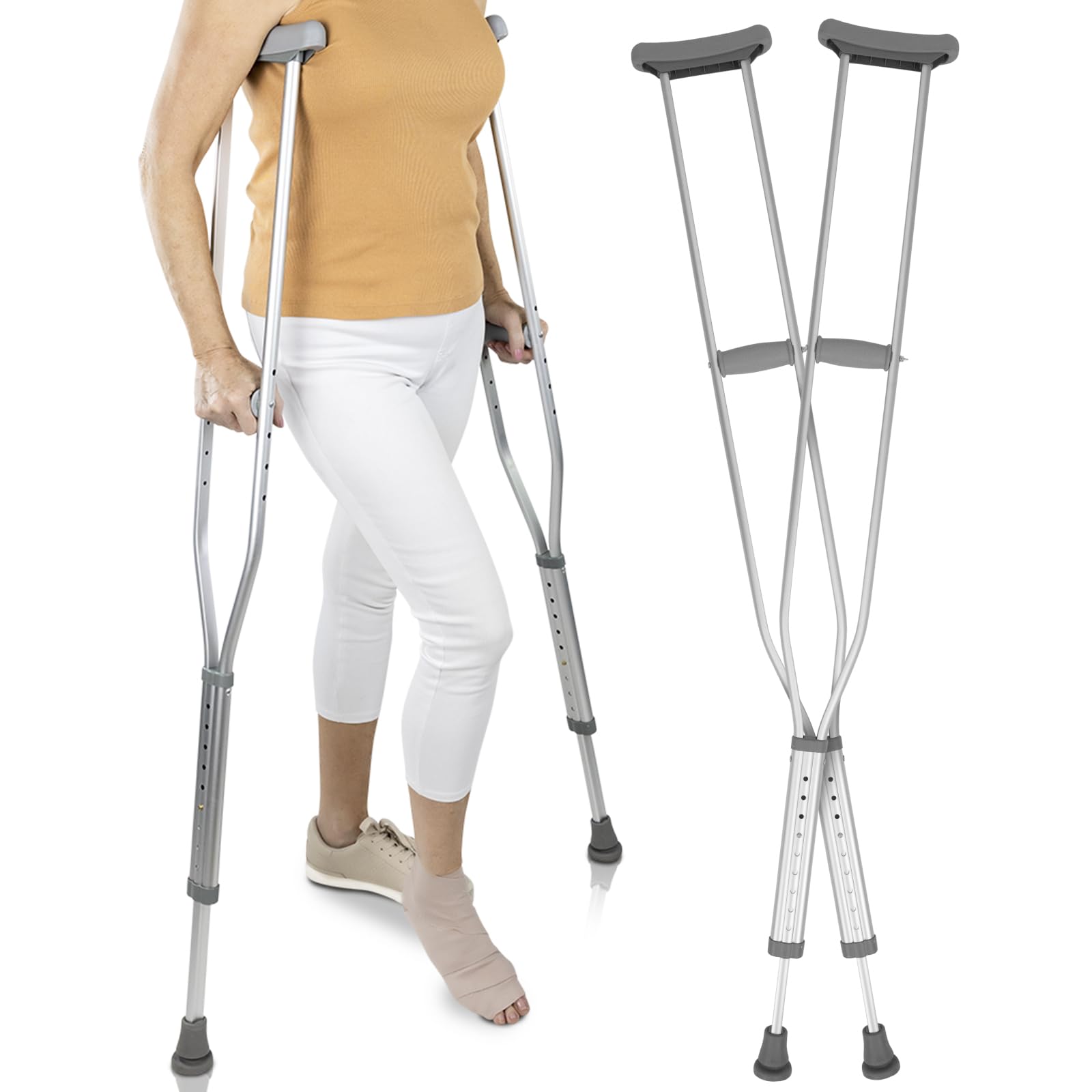 PAR DE MULETAS LARGE PARA  ADULTOS  (6 A 6.6)R-M