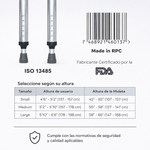 PAR DE MULETAS LARGE PARA  ADULTOS  (6 A 6.6)R-M