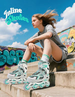 PATINES CON GOMAS CORRIDAS DE NIÑA