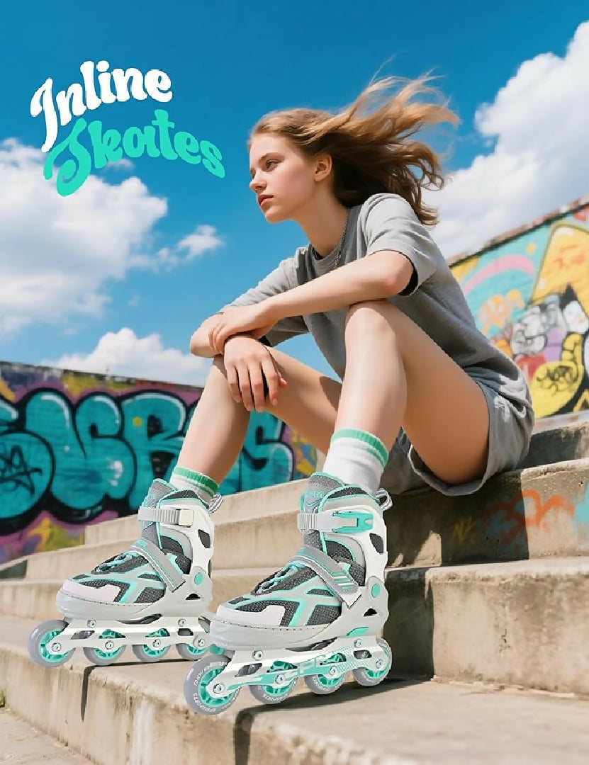 PATINES CON GOMAS CORRIDAS DE NIÑA