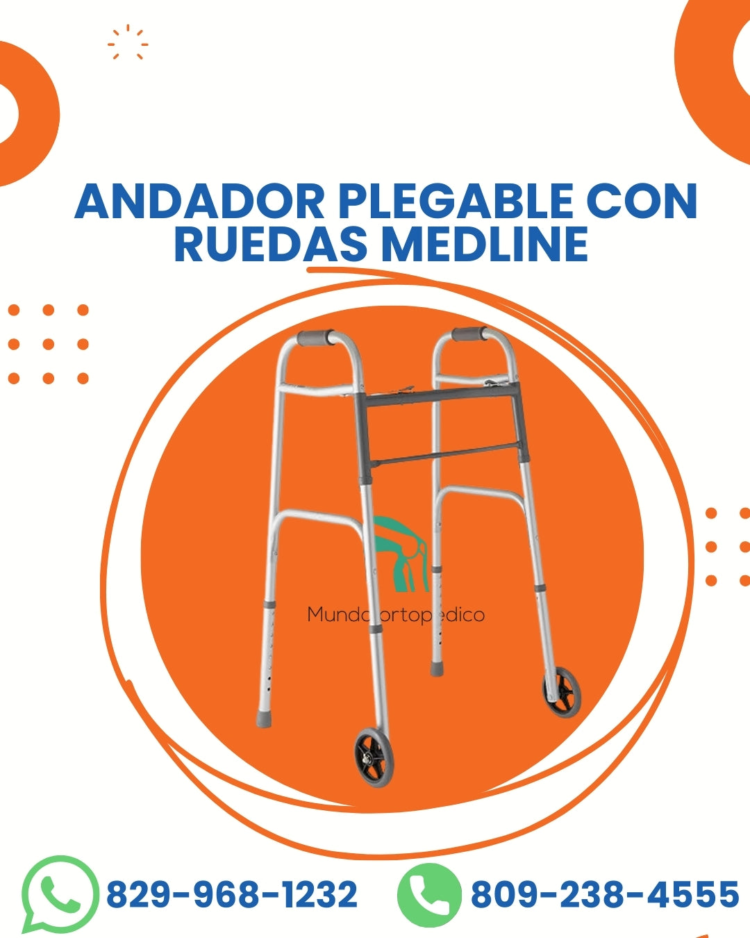Andador plegable con ruedas