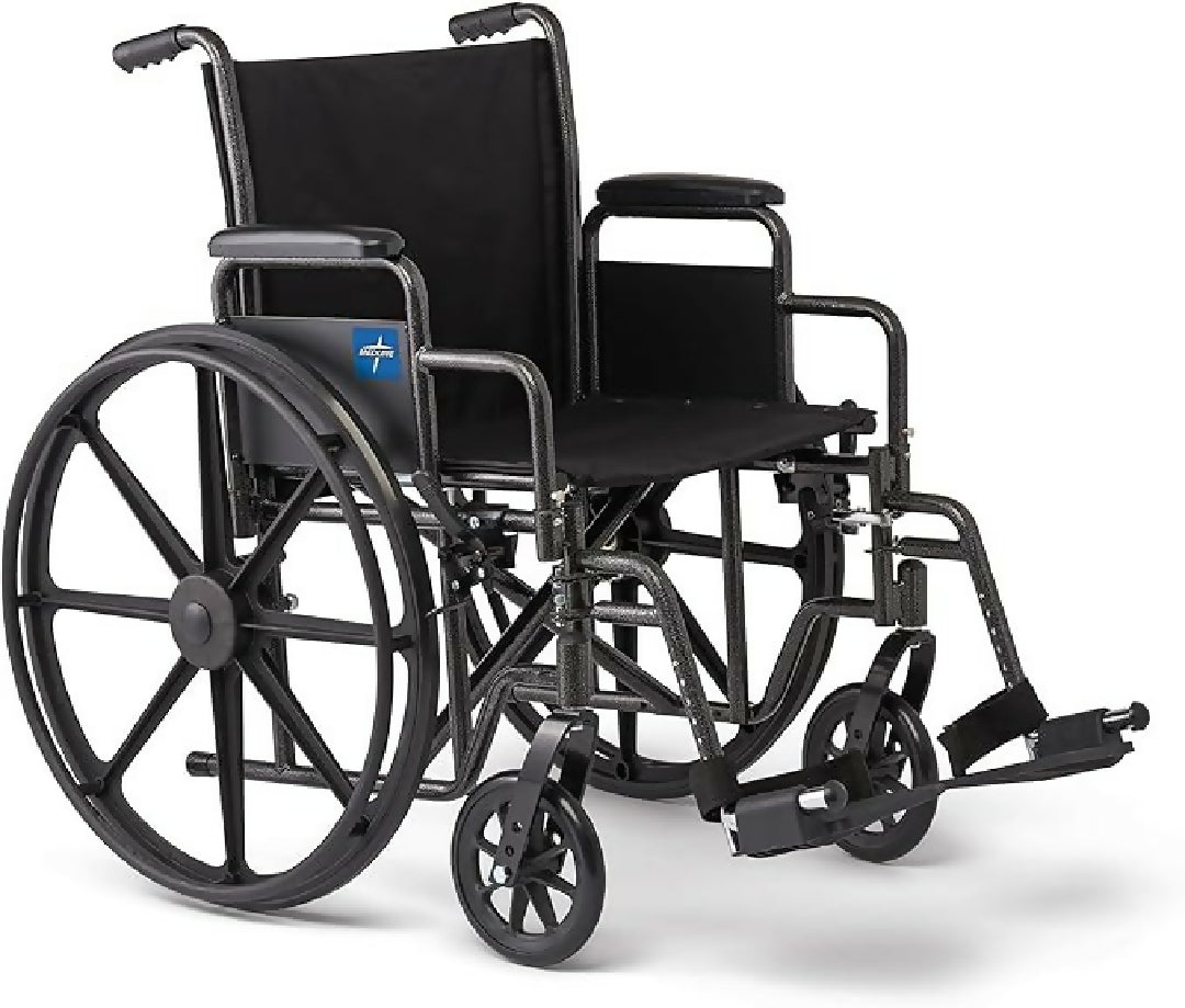 SILLA DE RUEDAS Medline, asiento de 16 pulgadas de ancho x 16 pulgadas de profundidad