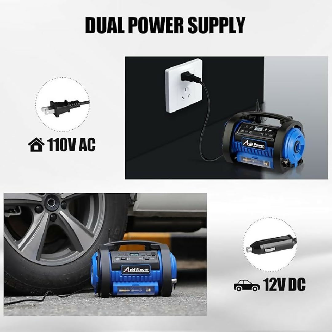 AVID POWER COMPRESOR PORTATIL 12V DC / 110V AC